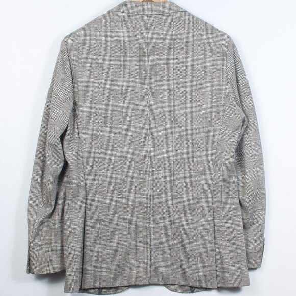 Baldessarini Men's Sport Coat Gray Plaid Check Cotton - Picture 3 of 7